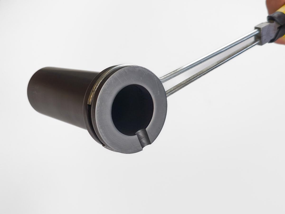 Tiegelzange für Grafittiegel, E-Ofen-Tiegel, robust und universal einsetzbar, Länge 35,5 cm, für Schmelztiegel (Tiegelzange inkl. 100 cm³ Tiegel)