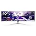 Philips Evnia 49M2C8900-49 Zoll DQHD OLED Curved Gaming Monitor, 240 Hertz, 0,03ms GtG, HDR400, Ambiglow (5120x1440, HDMI 2.1, DisplayPort 1.4, USB-C, USB Hub) Weiss