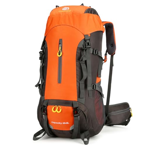 70L Backpack for Hiking Camping Trekking Travel Daypack Rucksack with Waterproof Rain Cover, Lightweight 65L+5L Large Outdoor Sport Climbing Rucksack Backpack for Men Women