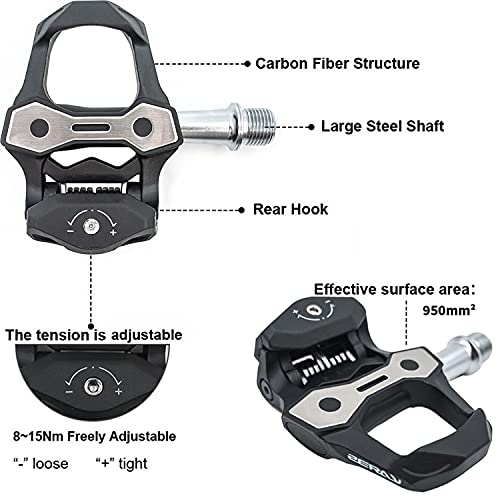 Hepingjiangenbo ZP-110CBLACK Zeray Carbon Road Bike Pedals Peloton Pedal Clipless Pedals Road Cycling Pedals thumb #4