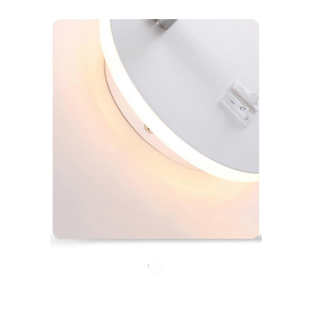 Joyhappst Image Color Wall Light Backlight Usb Charging 330 Degree Rotation Adjustable Wall Lamp Bedside Study Reading Sconce Lamp Black