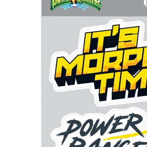 Image of Hasbro Power Rangers It's Morphin Time Adhesive Vinyl Decal Pack | Fun Ranger Stickers for Laptop or Car, 1 pack (2 count)