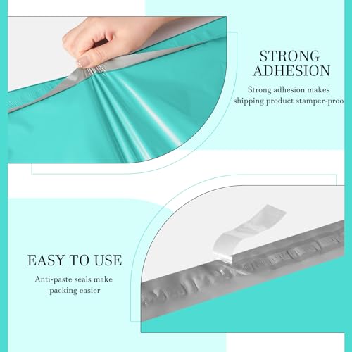 Image of Metronic Poly Mailers 19x24 100 Pack, Large Shipping Bags for Clothes | Strong Adhesive Waterproof Tear-resistant Mailing Bags, Shipping Envelopes, Postal Bags for Clothing, Small Business, Teal.