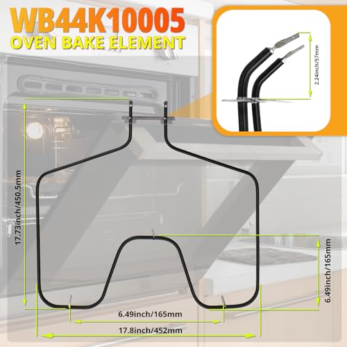 Elemento para hornear horno de recambio compatible con sistemas Hotpoint WB44K10005 3