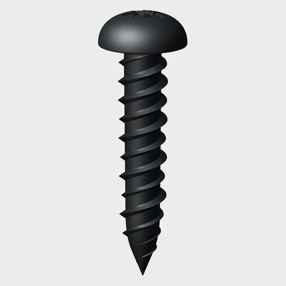 TIMco 00834BJC PZ2 Round Blackjax Screw 8 x 3/4 - Black (Box of 200)