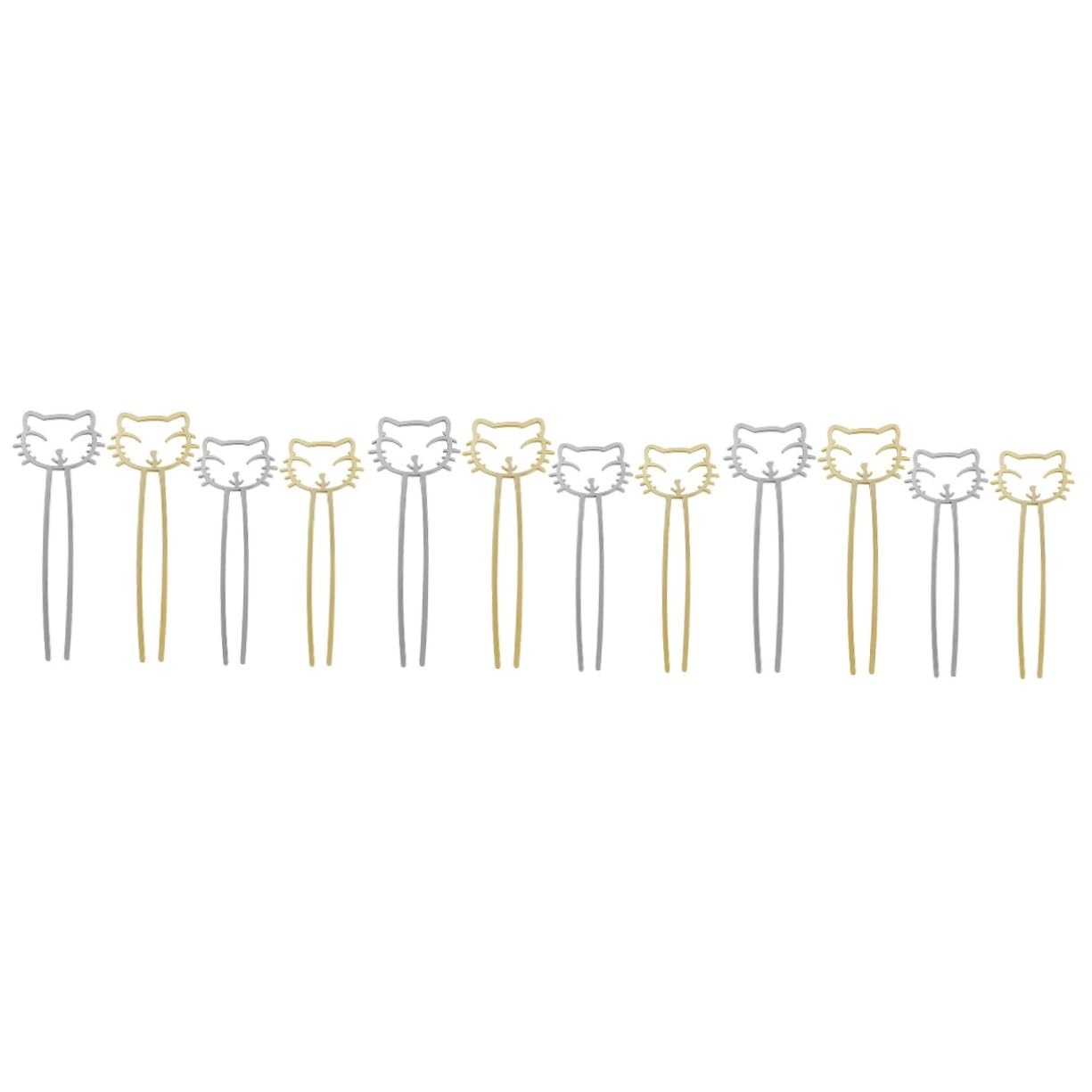 DOITOOL 12stücke Teiliges Haarschmuck Für Frauen Cat Hair Stick Lovely Haarnadeln Für Hochsteckfrisuren Stabil Und Langlebig Für Partys Und Alltagsanwendungen