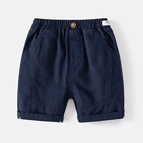 Toddler Boys Cargo Pants Casual Elastic Waist Pull On Trousers Sports Workout Pants Kids Jogger (Navy #2, 3-4 Years)2