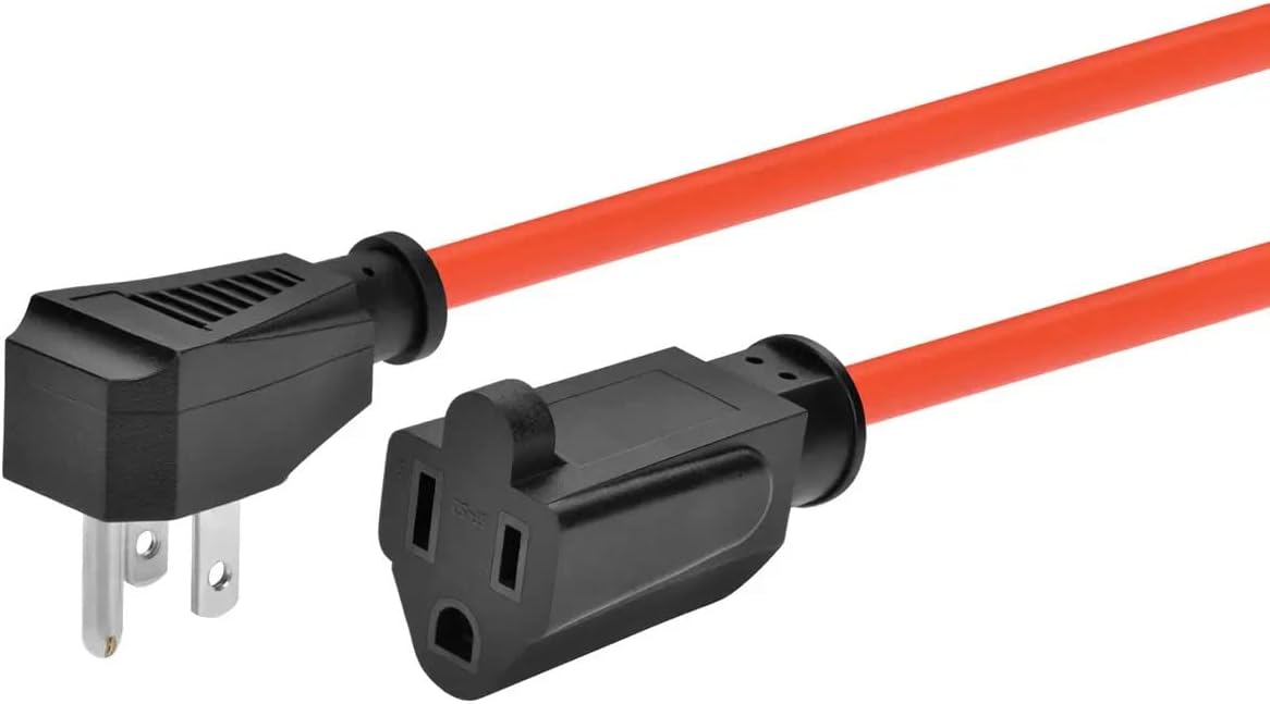 Monoprice Coiled Power Tool Extension Cord Expands from