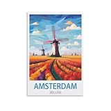 ZHILIJING Amsterdam Holland Vintage-Reiseposter, 30 x 45 