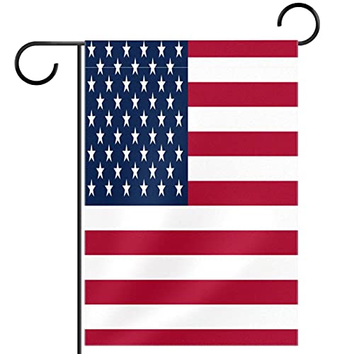 Drapeau américain de bienvenue pour jardin et cour extérieure 30x45 cm