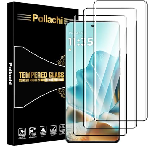 Protector [3 Piezas] De Pantalla para Moto Edge 60,Moto Edge 60 Fusion,60 Pro,3D Cobertura Máxima,Cristal Templado Protector De Pantalla,Huellas Dactilares Libre,Sin Burbujas