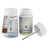 MG PRIME Peinture voiture kit de stylo retouche pour Renault CNL Brun Cappuccino Metallic/Chocolat-Braun Metallic de base de vernis de 50ml par flacon