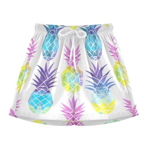 Bolaz Toddler Boys Swimwear Swim Trunks with Compression Liner 4T Rainbow Pineapple
