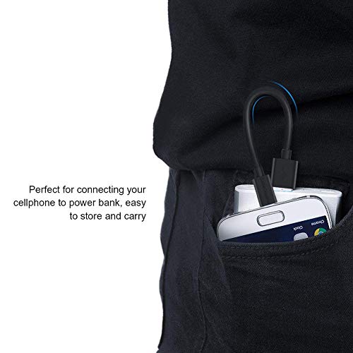 Cablecreation Micro Usb Charging Cable 6 Inch, Short Usb To Micro Usb Cable, High-Speed A Male To Micro B, Triple Shielded Cable Works With Power Bank, Fire Stick, Chromecast, 0.15M Black #TOP2