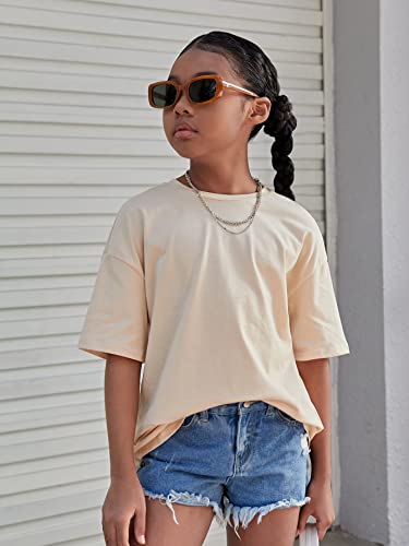 SOLY HUX Girl's Letter Graphic T Shirts Short Sleeve Cute Shirts Oversized Loose Tee Summer Tops2