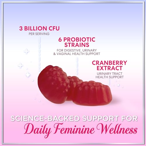 Image of Probiotics for Women Gummies with Cranberry - 6 Premium Strains for PH Balance - Women Probiotics for Digestive Health, Vaginal & Immune Support, Women's Probiotic Feminine Health Gummy - 120 Gummies