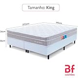 Cama Box King Colchão Molas Ensacadas Espuma Nasa Viscoelástica D33 com Pillow - Bf Colchões glide