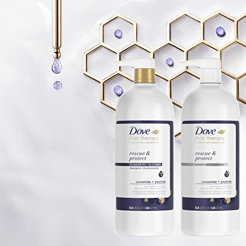 Dove Rescue And Protect Shampoo, 33.8 Fl Oz - Sulfate Free Shampoo For Damaged Hair thumb #5