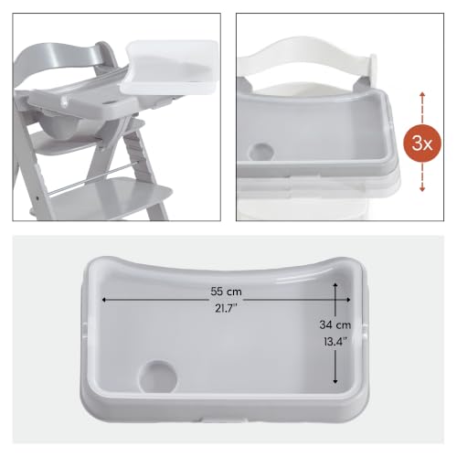 Image of hauck Alpha+ Grow Along Booster High Chair with Tray Table, Grey