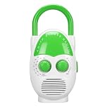 Portable Shower Radio, IPX5 Water Proof Battery Operated Radio AM FM for Home, Hot Tub, Bathroom, Volume Adjustable, Easy Tuning