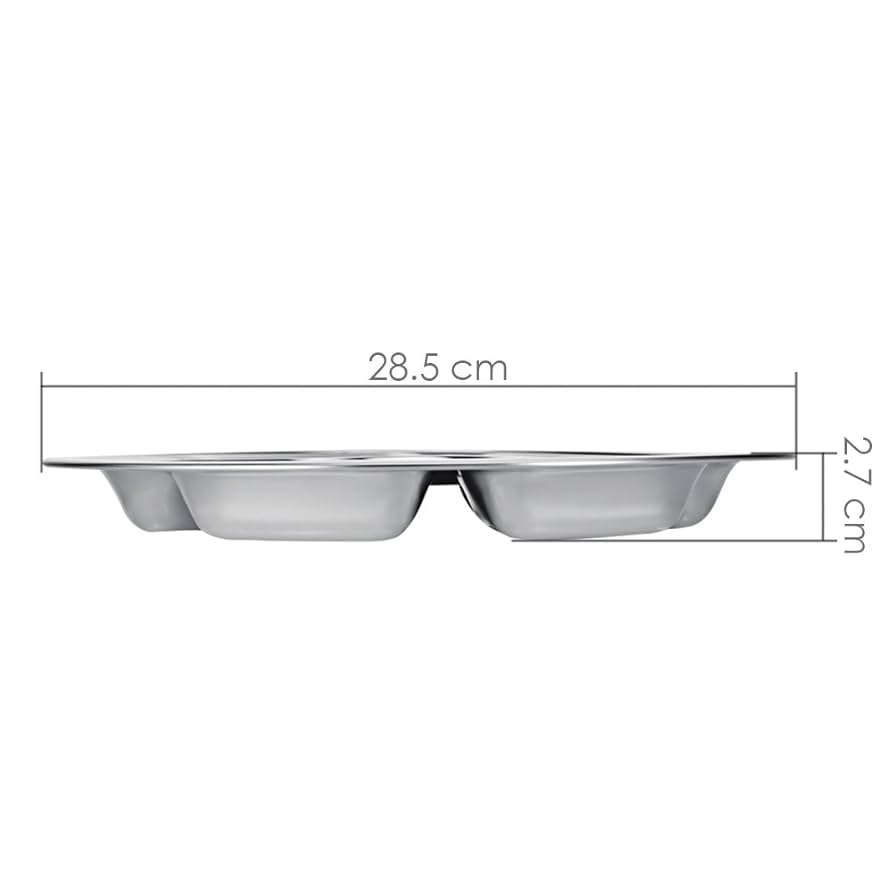 Amazon.com | Stainless Steel Divided Dinner Plate 6 sections