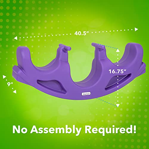 Image of Simplay3 Rock and Roll Teeter Totter Seesaw - Rocking Fun for Two Toddlers or Kids Ages 18 Months to 5 Yrs- Purple, Made in USA