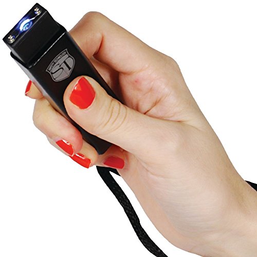 Safety Technology 10 Million Volt Rechargeable Slider Self Defense Stun Gun Flashlight Keychain