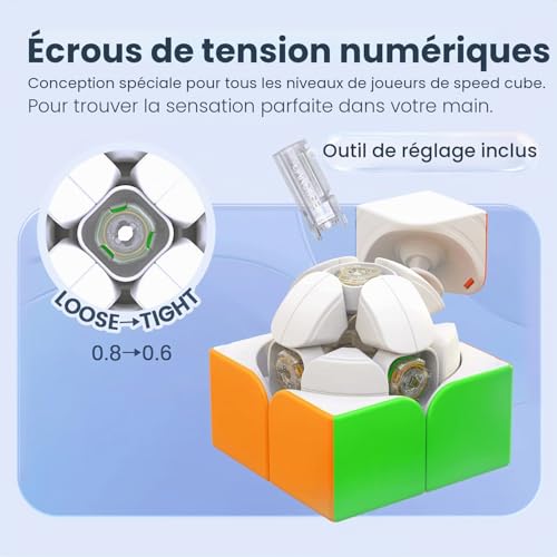 Cadeau jouet pour enfant et adulte cube de vitesse GAN 251 V2 2x2 mini puzzle 51mm - 3