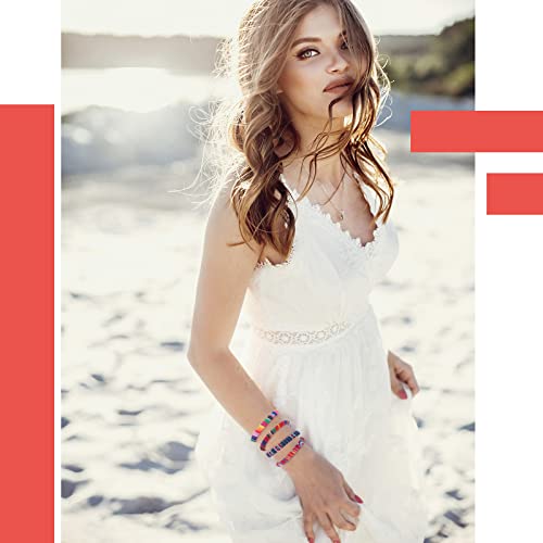 Sureio 24 Pieces VSCO Bracelets for Friendship Bracelets Woven Braided for Women and Men Boho Adjustable Ethnic Tribal Rope String4