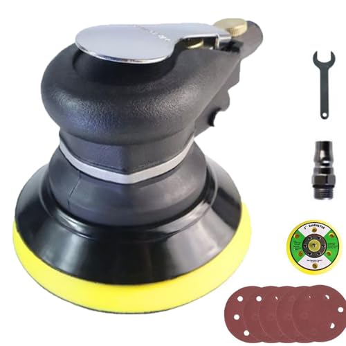 Máquina pulidora neumática, lijadora manual, juego de dispositivos de lijado de aire para encerar metales y eliminar el óxido, diseño ergonómico para el cuidado de la pintura del coche