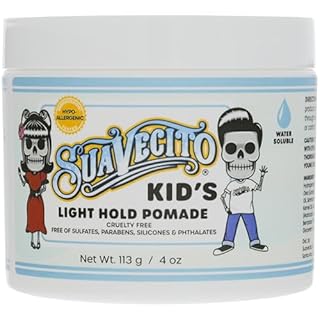 Suavecito Kid's Pomade Calming Chamomile Scent Light Hold 4 oz. - Water Based Flake Free Hair Gel - Dermatologist-Tested, Hypoallergenic Formula - Free of Sulfates, Parabens, and Phthalates