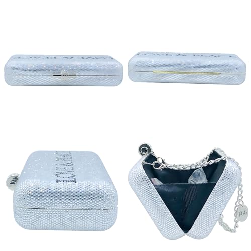 Image of Boutique De FGG Retro Mini Crystal Clutch Purses for Women Luxury,Novelty Rhinestone Evening Bag,Formal Party Clutch Handbag