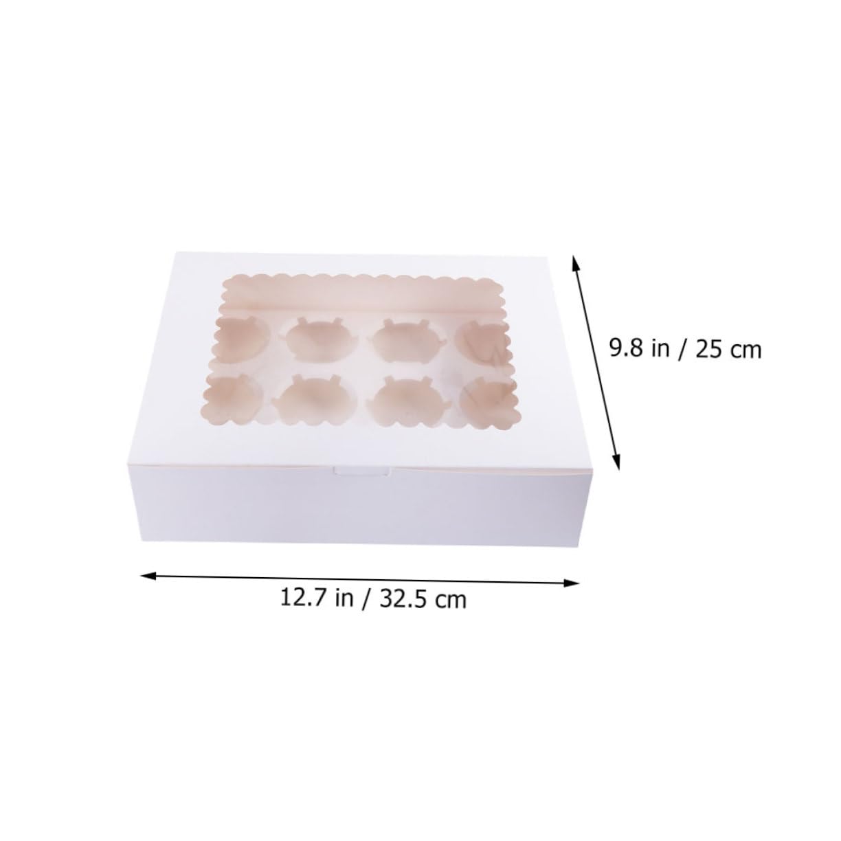 SOLUSTRE 6pcs Cake Boxes for Muffins Desserts Food-grade Storage Containers for Weddings Birthdays Parties for Treats Bakery Items