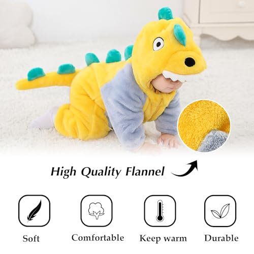 Disfraz infantil de dinosaurio y tigre con capucha miniatura 4