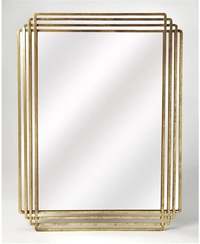 Butler Specialty Uptown Rectangular Wall Mirror in Gold
