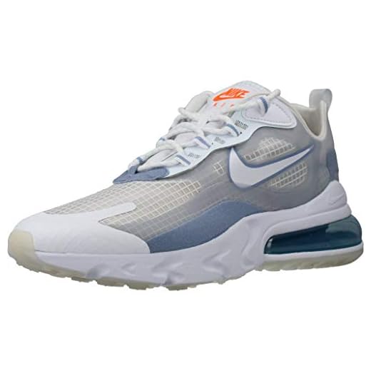 Nike Mäns Air Max 270 React Se löparsko, White Pure Platinum Indigo Fog - 44 EU