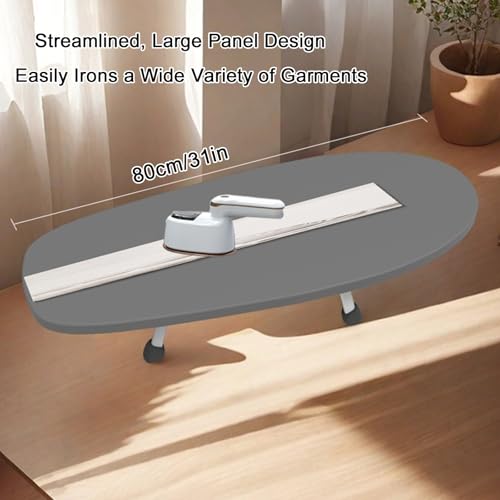 Thickened Wooden Large Ironing Board, Folding Ironing Board with Thick Cotton Pad for Laundry Room, Apartment, Dorms, 7 * 12 * 24in(Gray) - Image 5