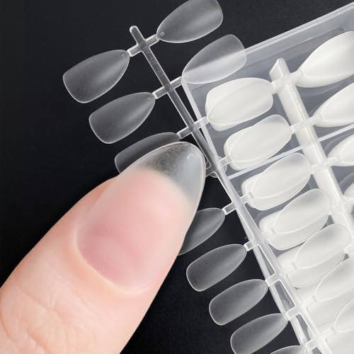 【現役ネイリスト監修・大容量300枚入】SoraraBeauty フレキシブルチップ ジェルチップ クリアチップ つけ爪 長さ出し 粘着テープで簡単装着 ジェルネイル ネイルステッカー おうちネイル ネイルデザイン セルフネイル (ポイントミディアム)