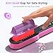 slopehill Steam Hair Straightener Brush – Ionic Steam Straightening Brush for Smooth, Frizz-Free Hair, Fast Heating, 4 Adjustable Temperature, Anti-Scald Design