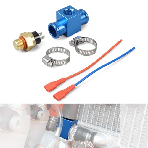NICECNC Blue M14x1,5 Temperature Switch Radiator Fan Compatible with Yamaha 125-450CC YZ YZF WR DT XT TTR Compatible with Husqvarna 125-501CC TC FC TX FX TE FE See Fitment
