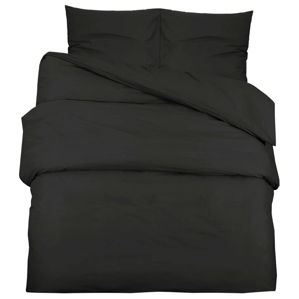 Set Copripiumino Nero 260x240 cm in Cotone, Casa e Giardino,Biancheria,Lenzuola e Coperte,Copripiumini, 1.18kg-136116