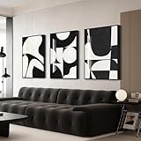 QKF Black Framed Abstract Wall Art Geometric...