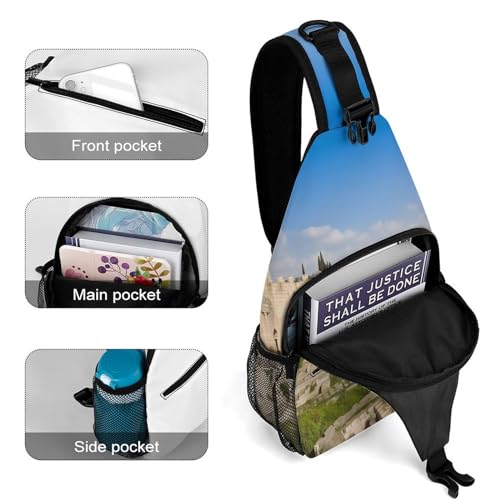 Bolso bandolera Israel estilo deportivo para senderismo miniatura 4