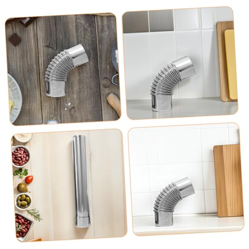 3Pcs Stainless Steel Flue Kit with Elbow Connector Straight Tube for Gas Water Heaters Durable Exhaust for Efficient Ventilation