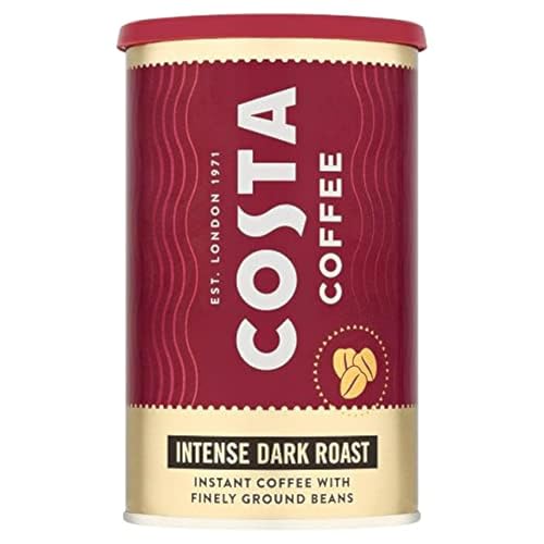 Image of Costa Coffee Intense Dark Roast Instant Coffee With Finely Ground Beans 100G - Can
