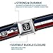 Buckle-Down Seatbelt Belt - Mustang/Text w/Tri-Bar Stripe - 1.0