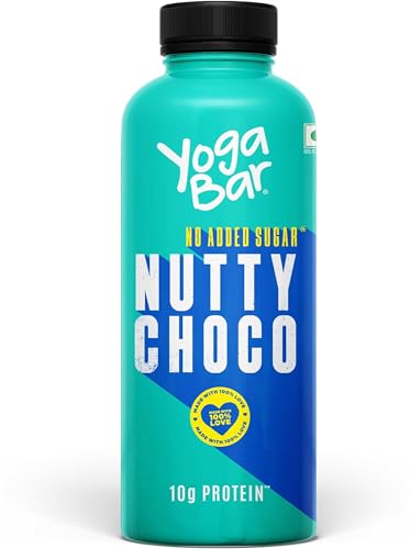 Image of Yogabar 10g Protein Shake | Nutty Choco | No Added Sugar | High Protein Drink | Source of Fibre, Rich in Calcium | No Preservatives or Artificial Flavours (180ml)