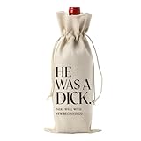 Divorce Party Decorations for Women Men Wine Bag, Funny Breakup Gift Divorce Gifts for Women Men, He Was a Dick Wine Bag