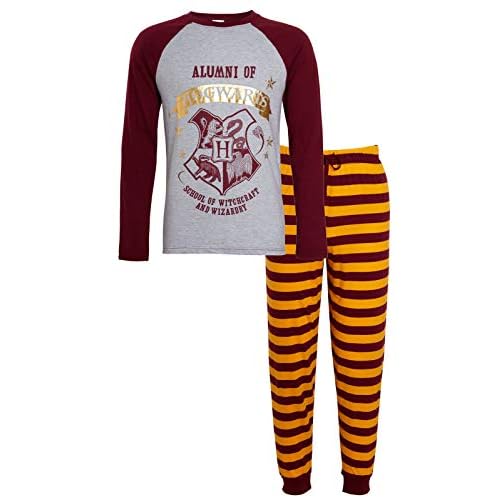 Harry Potter Pijama para hombre Alumni Hogwarts Gryffindor Camiseta Plus Loungehose, Gryffindor, L