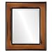 Rectangle Beveled Wall Mirror for Home Decor - Montreal Style - Walnut - 29x35 Outside Dimensions